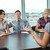 Geschäftsleute · Vorstellungsgespräch · Panel · Sitzung · Tabelle · Tagungsraum - stock foto © nyul