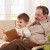 Großvater · Lesung · Enkel · Sitzung · Sessel · Kinder - stock foto © nyul