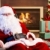 Portrait of Santa Claus sitting by fireplace stock photo © nyul