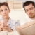 Young couple in bed man reading woman bored stock photo © nyul