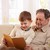 abuelo · lectura · libro · nieto · feliz · sesión - foto stock © nyul