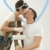 amor · casal · beijando · nova · casa · pintura - foto stock © nyul