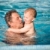 abuelo · natación · nieto · junto · piscina · aire · libre - foto stock © nyul
