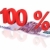 3d rendered 100 % percentage on euro banknote stock photo © ojal