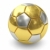 Gold soccer ball on white background stock photo © oneo