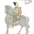 samouraïs · guerrier · équitation · cheval · illustration · épée - photo stock © patrimonio