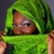 african · donna · sciarpa · faccia · innocente · bella - foto d'archivio © phakimata