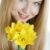 portre · genç · kadın · nergis · kadın · çiçek · çiçekler - stok fotoğraf © phbcz