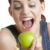 portret · kobieta · zielone · jabłko · owoców · owoce - zdjęcia stock © phbcz