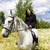 paardenrug · vrouw · dieren · jonge · paarden - stockfoto © phbcz