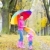 mother and her daughter with umbrellas in autumnal alley stock photo © phbcz
