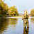 Frau · Fischerei · Fluss · Frühling · Frauen · entspannen - stock foto © phbcz