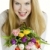 portre · genç · kadın · lale · kadın · çiçek · çiçekler - stok fotoğraf © phbcz