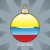 izolált · Colombia · zászló · karácsony · villanykörte · forma - stock fotó © PilgrimArtworks