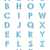 özel · mavi · alfabe · doku · el - stok fotoğraf © place4design