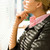 ganduri · profil · serios · femeie · uita - imagine de stoc © pressmaster