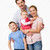 familia · feliz · cuatro · personas · blanco · sonrisa - foto stock © pressmaster