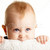 curioso · bebé · cara · fuera · bordo · aislamiento - foto stock © pressmaster