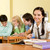 lección · retrato · feliz · estudiantes · sesión · mirando - foto stock © pressmaster