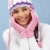 冬天 · 美女 · 肖像 · 漂亮的女人 · 粉紅色 · 手套 - 商業照片 © pressmaster