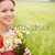 női · virágcsokor · portré · fiatal · nő · tart · köteg - stock fotó © pressmaster