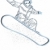 blau · Silhouette · Snowboarder · springen · Mann · Sport - stock foto © pressmaster