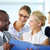 lavoro · di · squadra · ritratto · guardando · documento · riunione - foto d'archivio © pressmaster