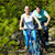 zwei · Radfahrer · Jugendlichen · Reiten · Fahrräder · Holz - stock foto © pressmaster