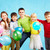Urlaub · Porträt · lächelnd · Kinder · halten · Ballons - stock foto © pressmaster