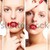 mulher · colagem · brilhante · make-up · modelo - foto stock © pressmaster