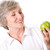 almák · portré · kopott · női · zöld · alma - stock fotó © pressmaster