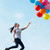 voador · imagem · mulher · jovem · colorido · balões · mulher - foto stock © pressmaster