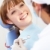 pacjenta · obraz · uśmiechnięty · patrząc · dentysta · lustra - zdjęcia stock © pressmaster