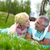 gazon · gelukkig · volwassen · paar · gras · naar - stockfoto © pressmaster