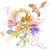 verão · pintura · brilhante · flores · voador · pássaro - foto stock © pressmaster