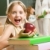 glücklich · Schülerin · Porträt · Apfel · Hände · Sitzung - stock foto © pressmaster