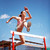 прыжок · в · высоту · изображение · молодые · женщины · прыжки · портрет - Сток-фото © pressmaster