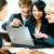 teamwerk · drie · naar · laptop · scherm - stockfoto © pressmaster
