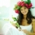 glücklich · Frau · schöne · Frau · floral · schauen · Kamera - stock foto © pressmaster