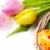 joyeuses · pâques · tulipe · bouquet · panier · œufs · de · Pâques · Pâques - photo stock © pressmaster