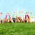 смешные · игры · изображение · несколько · детей · трава - Сток-фото © pressmaster