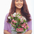 mujer · flores · retrato · positivo · femenino - foto stock © pressmaster
