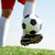joc · fotbal · orizontala · imagine · minge · de · fotbal · sportiv - imagine de stoc © pressmaster