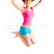 menina · feliz · retrato · alegre · saltando - foto stock © pressmaster