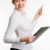 lächelnd · business · woman · Stift · Ordner · Business - stock foto © pressmaster
