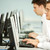 ocupado · empresarios · inteligente · escribiendo · línea · lugar · de · trabajo - foto stock © pressmaster