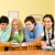 lezione · ritratto · felice · studenti · seduta · guardando - foto d'archivio © pressmaster