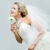 Braut · Profil · freudige · künstliche · Blume · schauen - stock foto © pressmaster