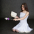 Girl - fairy with magic wand and book in hands stock photo © pzaxe
