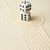 Dices on sand in rock garden stock photo © pzaxe